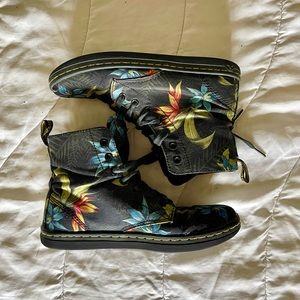 Floral Dr. Martens Boots. Doc Martens Floral Boots.